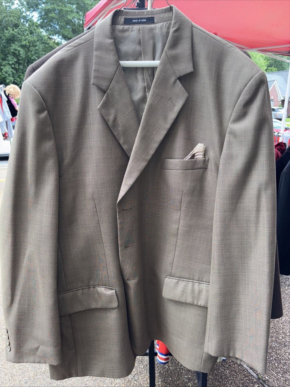 Eddie Domani Suit Jacket 50R Tan